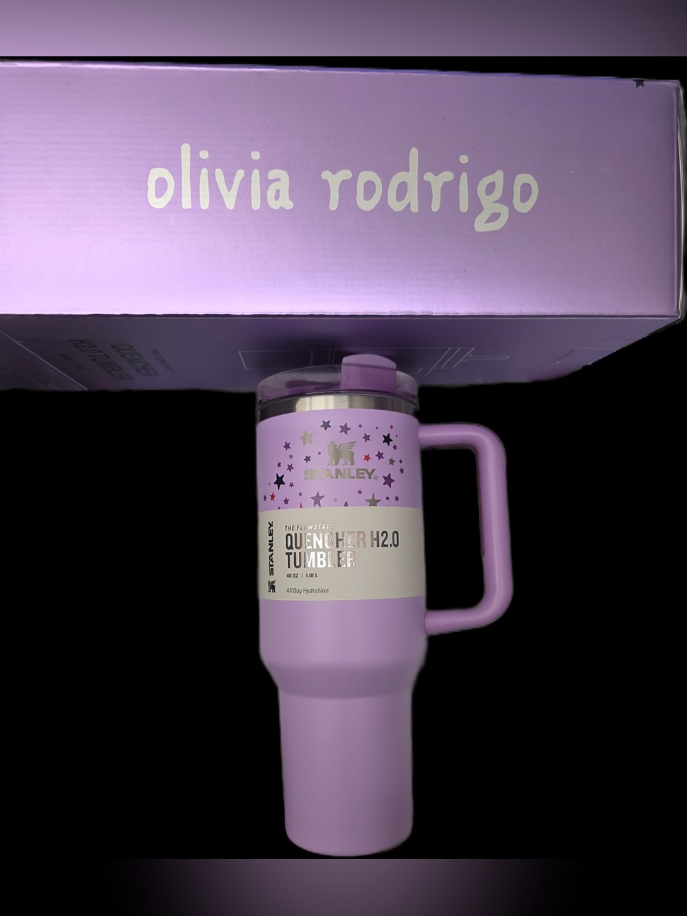 Stanley x Olivia Rodrigo Quencher H2.0 40OZ Purple FlowState Tumbler viral - Picture 10 of 10